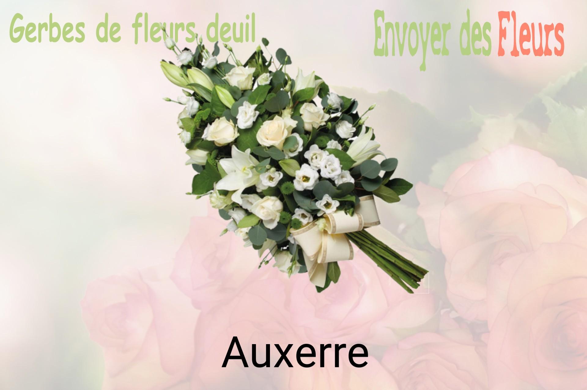 Gerbe de fleurs de deuil livrée à Auxerre